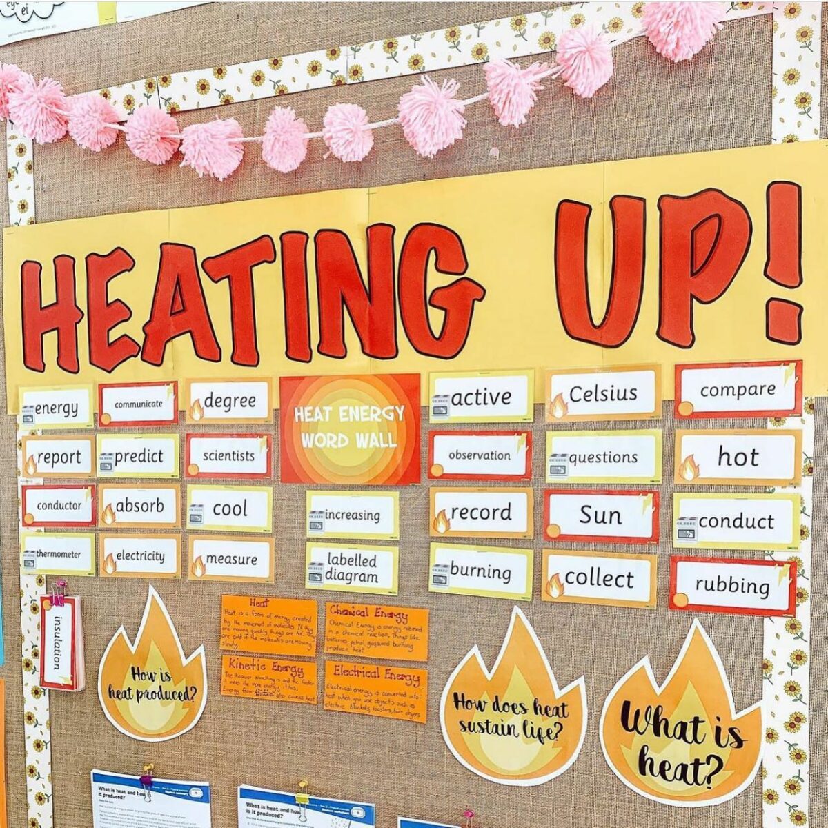 Heat Energy Word Wall Classroom Display - Teach Starter