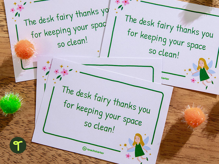 Free Desk Fairy Award Teach Starter