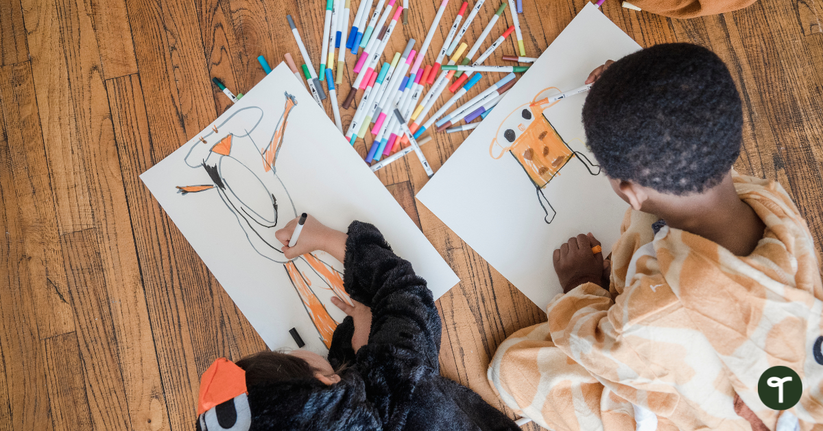 Indoor Recess Activity Kids Coloring - Teach Starter