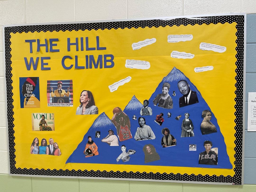 The Hill We Climb BHM Bulletin Board - Teach Starter