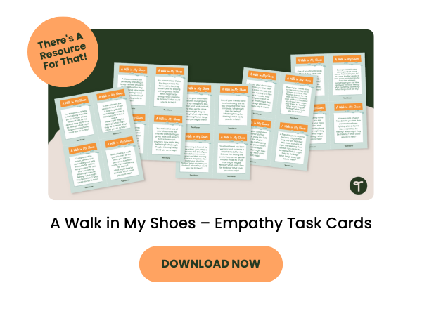 Empathy Task Cards with orange 