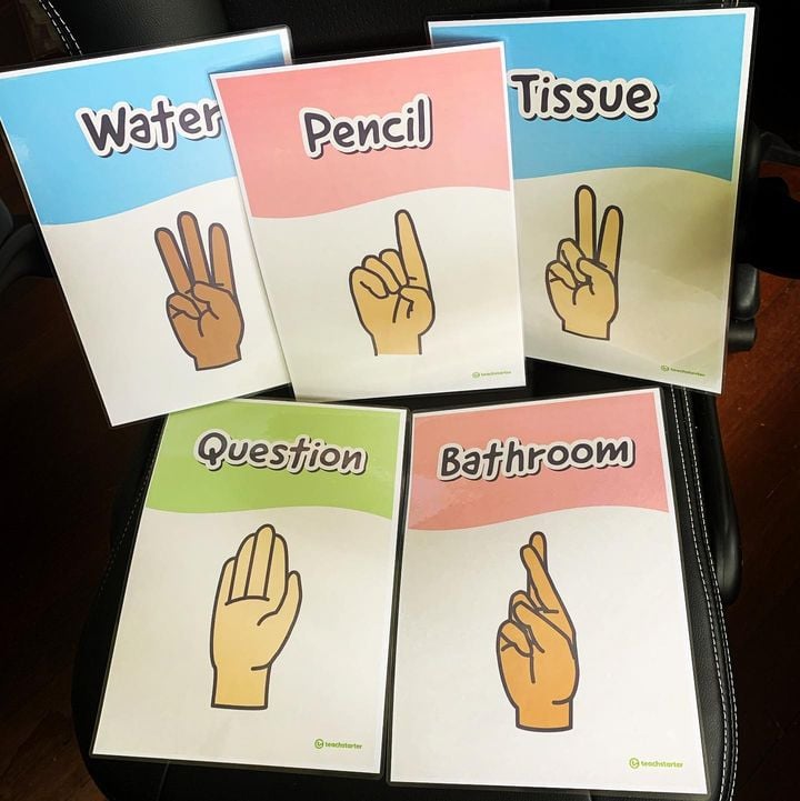 Classroom hand signals