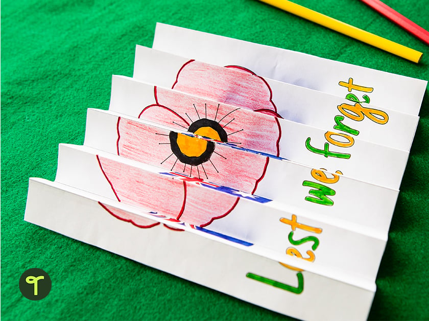 anzac day poppy craft for kids