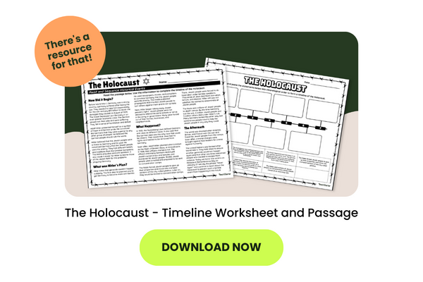 Holocaust Timeline Worksheet Teach Starter
