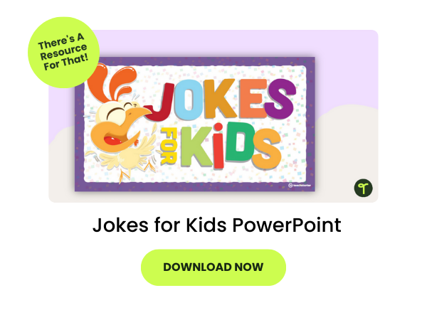 Jokes for Kids PowerPoint with green 