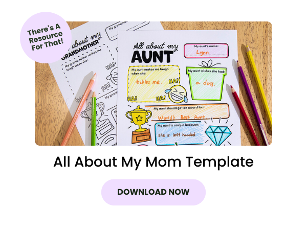 All About My Mom Template with pink 