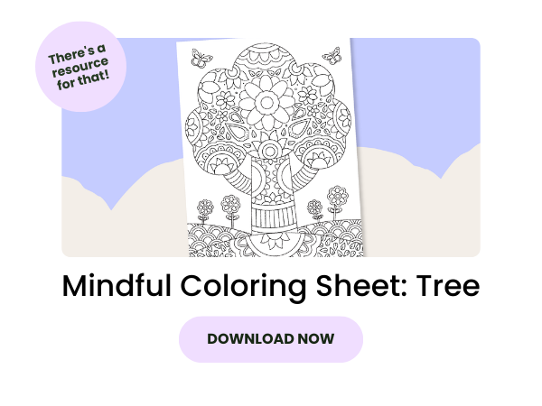 Mindful Coloring Tree Teach Starter