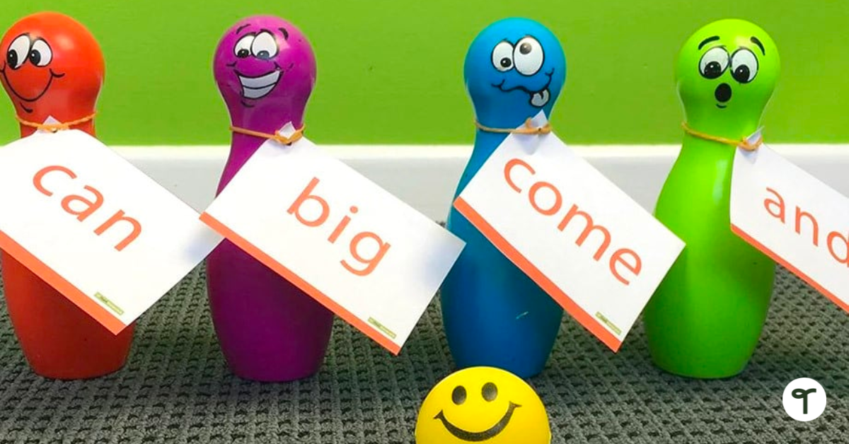 Sight Word Bowling Game Teach Starter