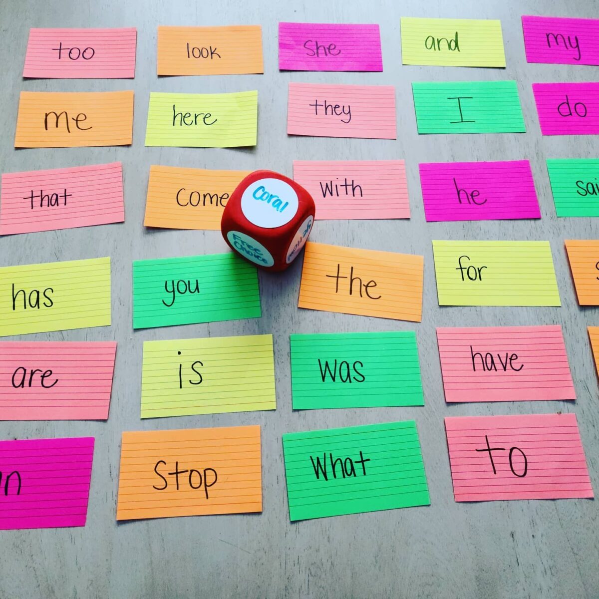 Dry Erase Die Sight Word Game Teach Starter