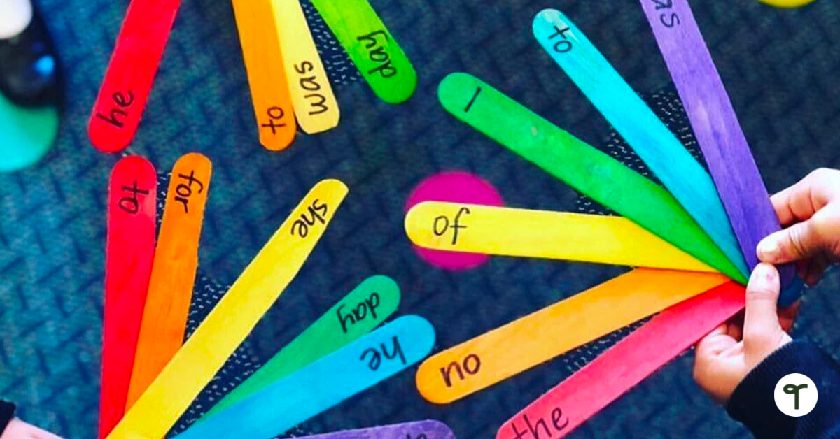 Sight Word Popsicle Stick Teach Starter