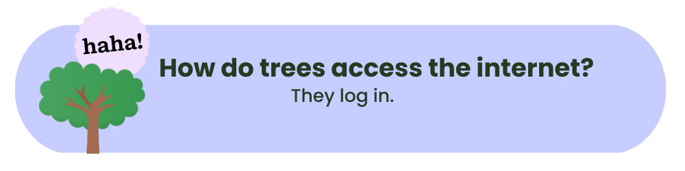 How do trees access the internet? They log in. 