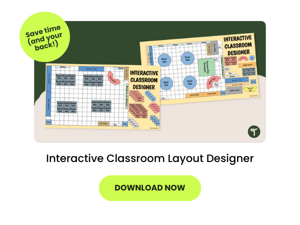 An image of a downloadable intercative classroom layout planner