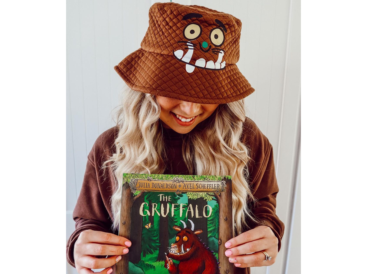 A teacher dressed up as the Gruffalo for Book Week