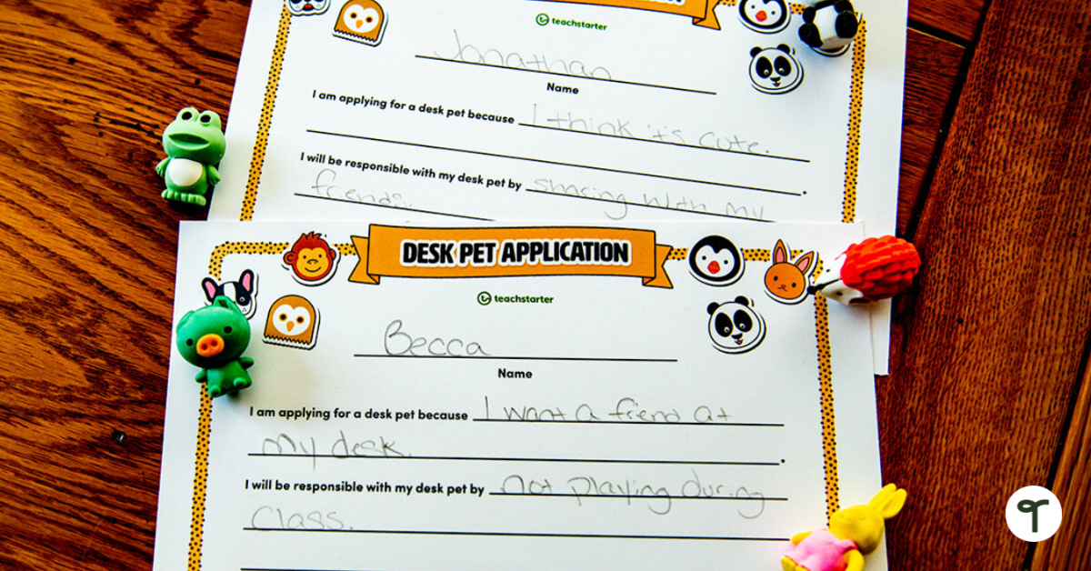 What Are Desk Pets? Printables   Fun Ways to Use Them Teach Starter
