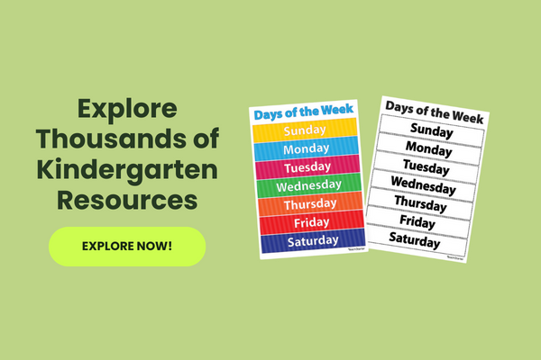 Kindergarten Resources with green 