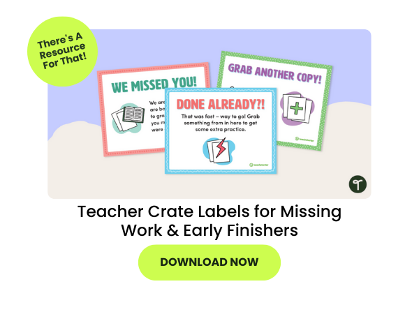 Teacher Crate Labels preview with green 