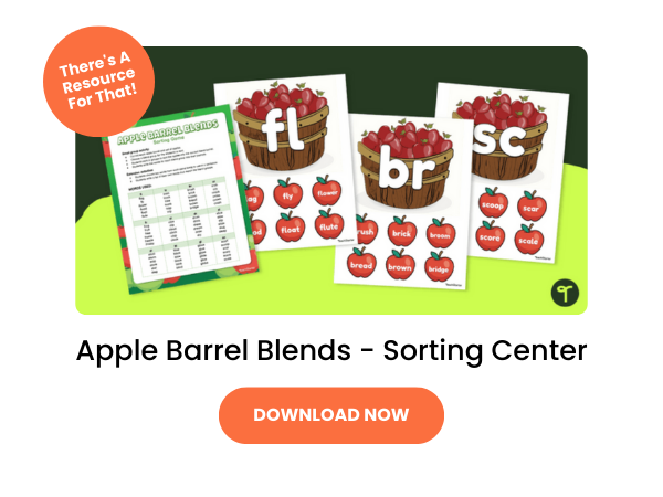 Apple Barrel Blends Sorting Center with dark orange 