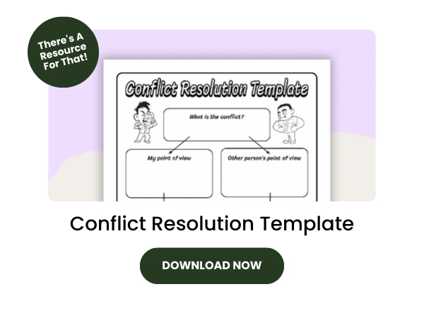 Conflict Resolution Template with dark green 