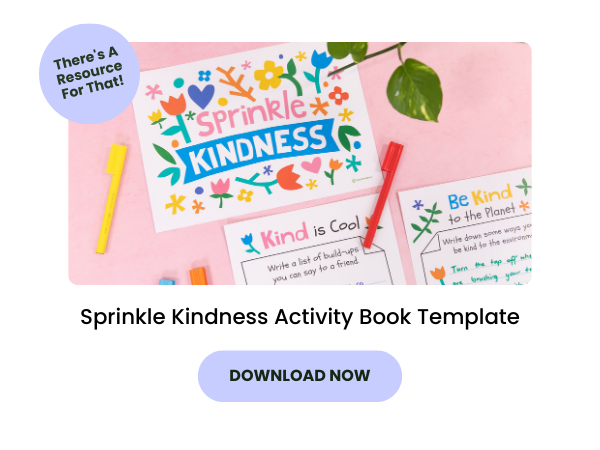 Preview of Sprinkle Kindness activity book with purple 