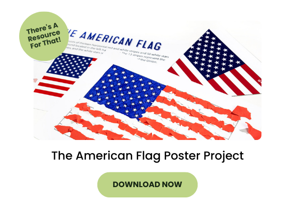 The American Flag Poster Project preview with light green 
