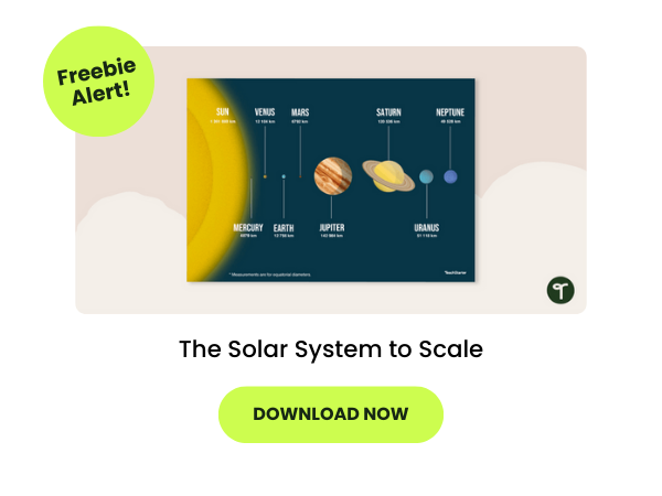 A primary school teaching resource called 'The Solar System to Scale'