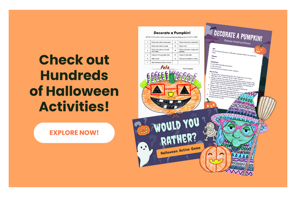 Halloween resource collection preview with white 