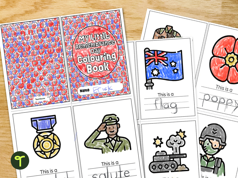 Remembrance Day preschool coloring sheets