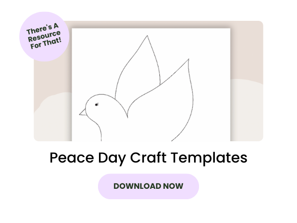 Peace Day Craft Templates with pink 