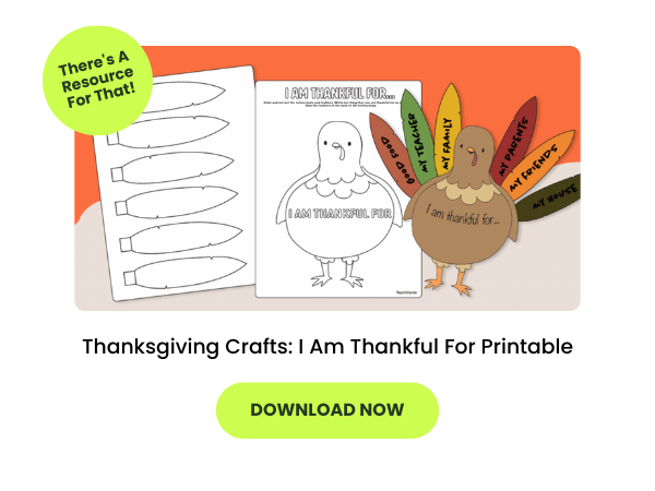 I Am Thankful For Template with lime green button saying 