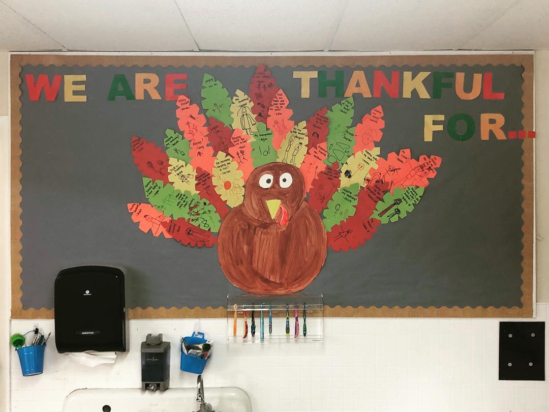 We Are Thankful For Turkey Bulletin Board 