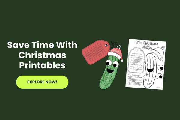 Save time with Christmas printables with green 