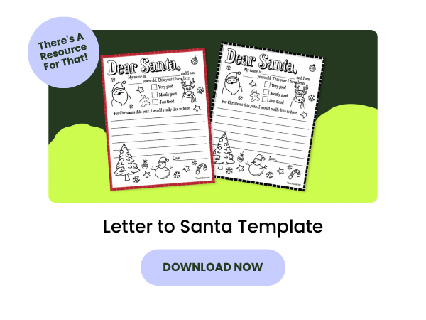Letter to Santa Template with purple 