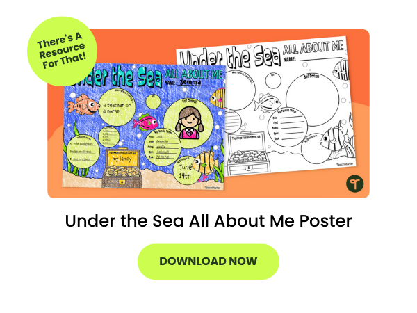 Under the Sea All About Me Poster Preview with green 