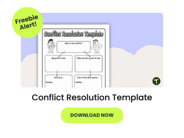 Conflict Resolution Template with green 