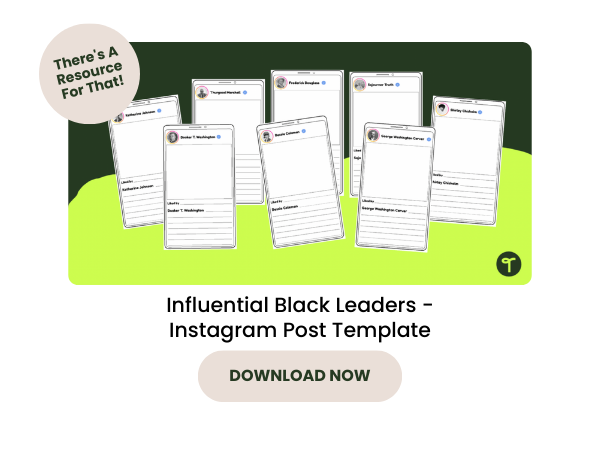 Influential Black Leaders Instagram Template with light brown 