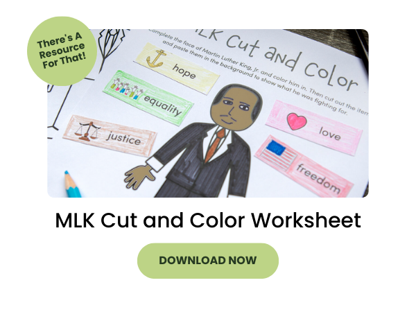 MLK Cut and Color Activity with green 