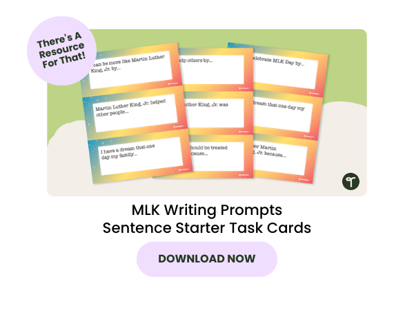 Sentence Starter Task Cards Preview with pink 
