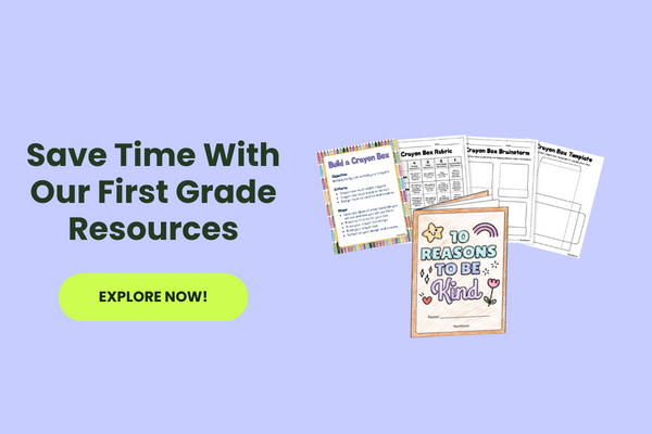 First Grade Resources with green 
