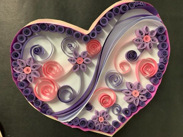 Paper quilled heart 