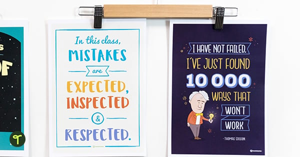 classroom posters about mistakes