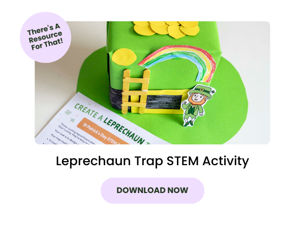 Leprechaun STEM Activity with pink 