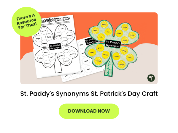 St. Paddy's Day Synonyms with green 