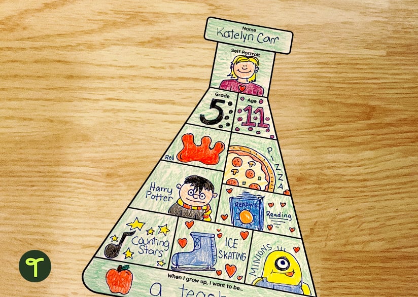 All About Me Science Flask Template