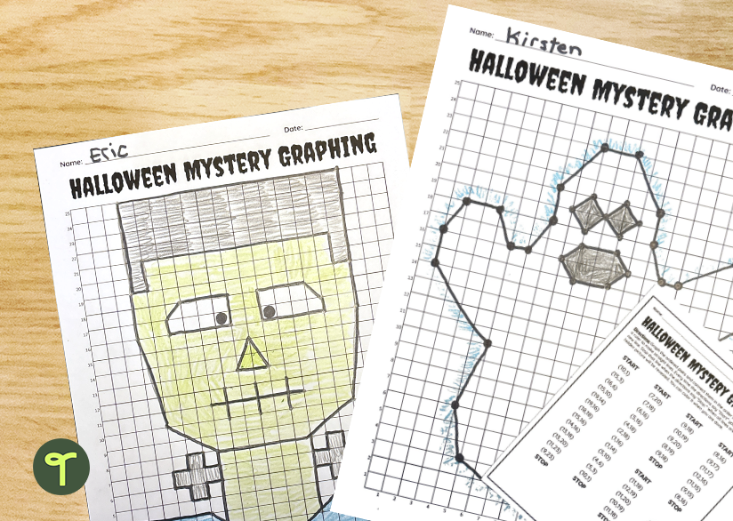 halloween coordinate graphing worksheets