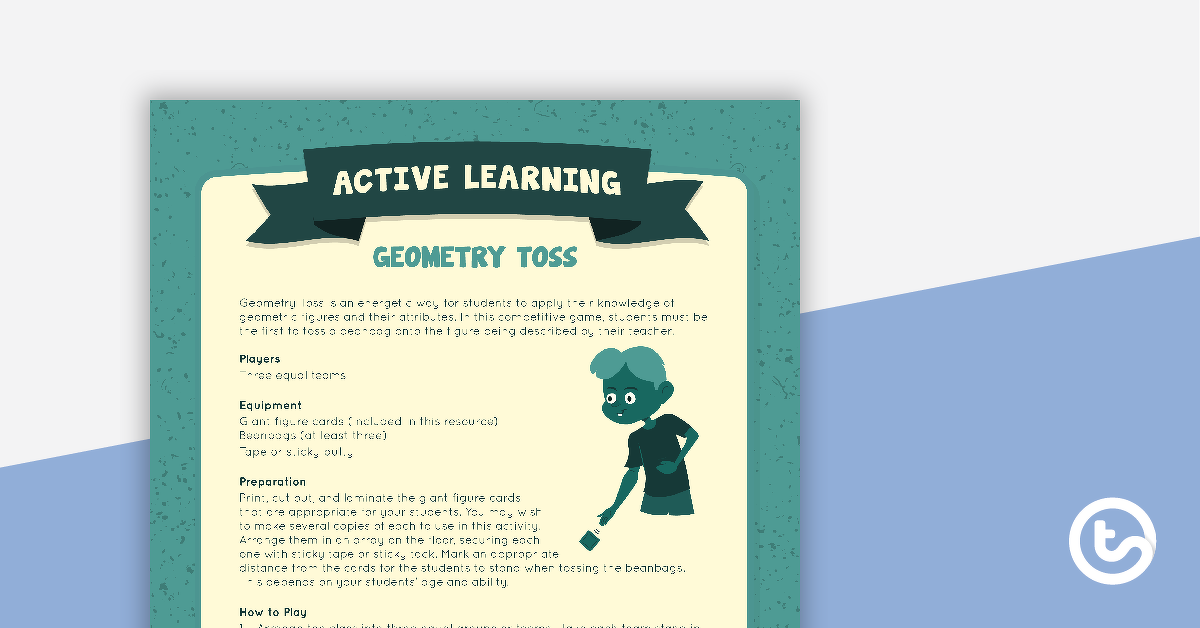 Preview image for Geometry Toss - Active Learning Game - teaching resource
