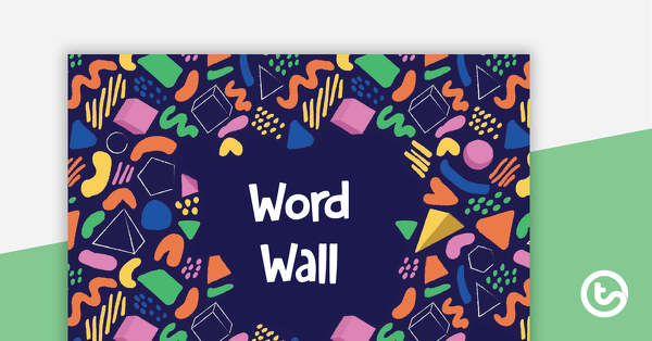 Preview image for Sketchy Shapes – Word Wall Template - teaching resource