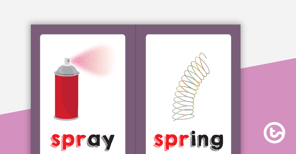 Preview image for Spr & Spl Blend Flashcards - teaching resource