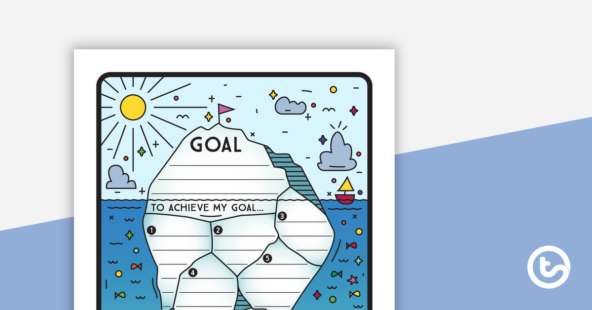 Preview image for Goal Setting Template (Iceberg) - teaching resource