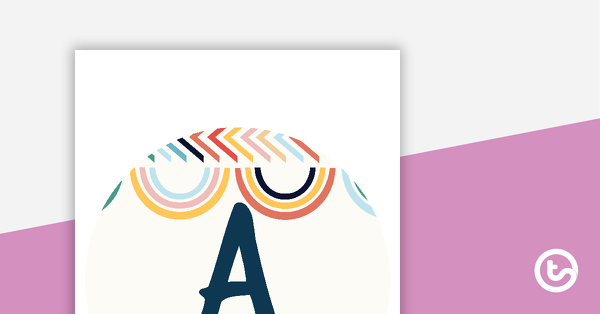 Preview image for Geometric Boho - Letter, Number and Punctuation Set - teaching resource