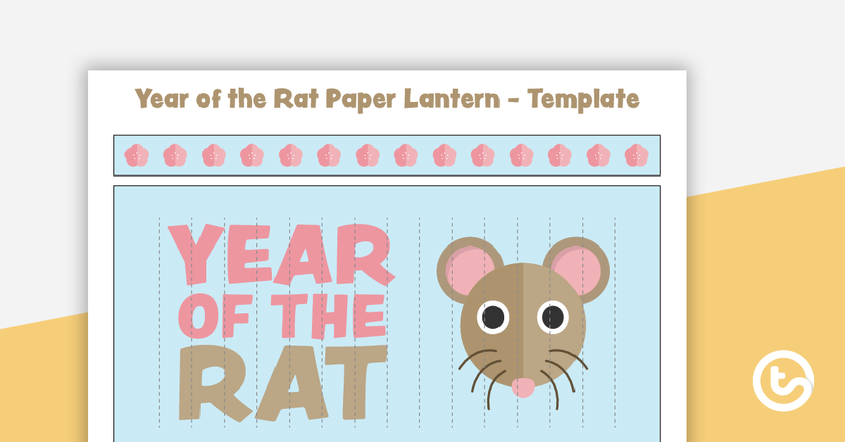 鼠年预览图-纸灯笼模板-教学资源